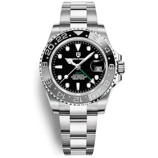Pagani Design GMT "Bruce Wayne" PD-1662 Automatic Black Dial Oyster Bracelet Men's Watch
