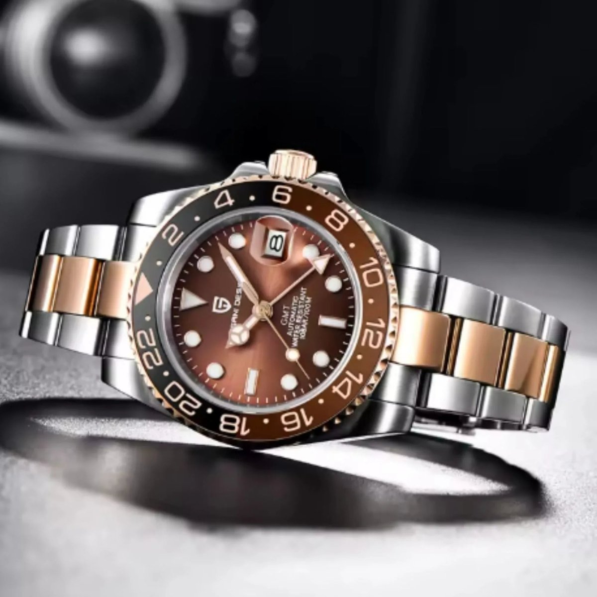 Pagani Design PD-1662 brown dial with rose-gold-tone Oyster-style bracelet — image 3