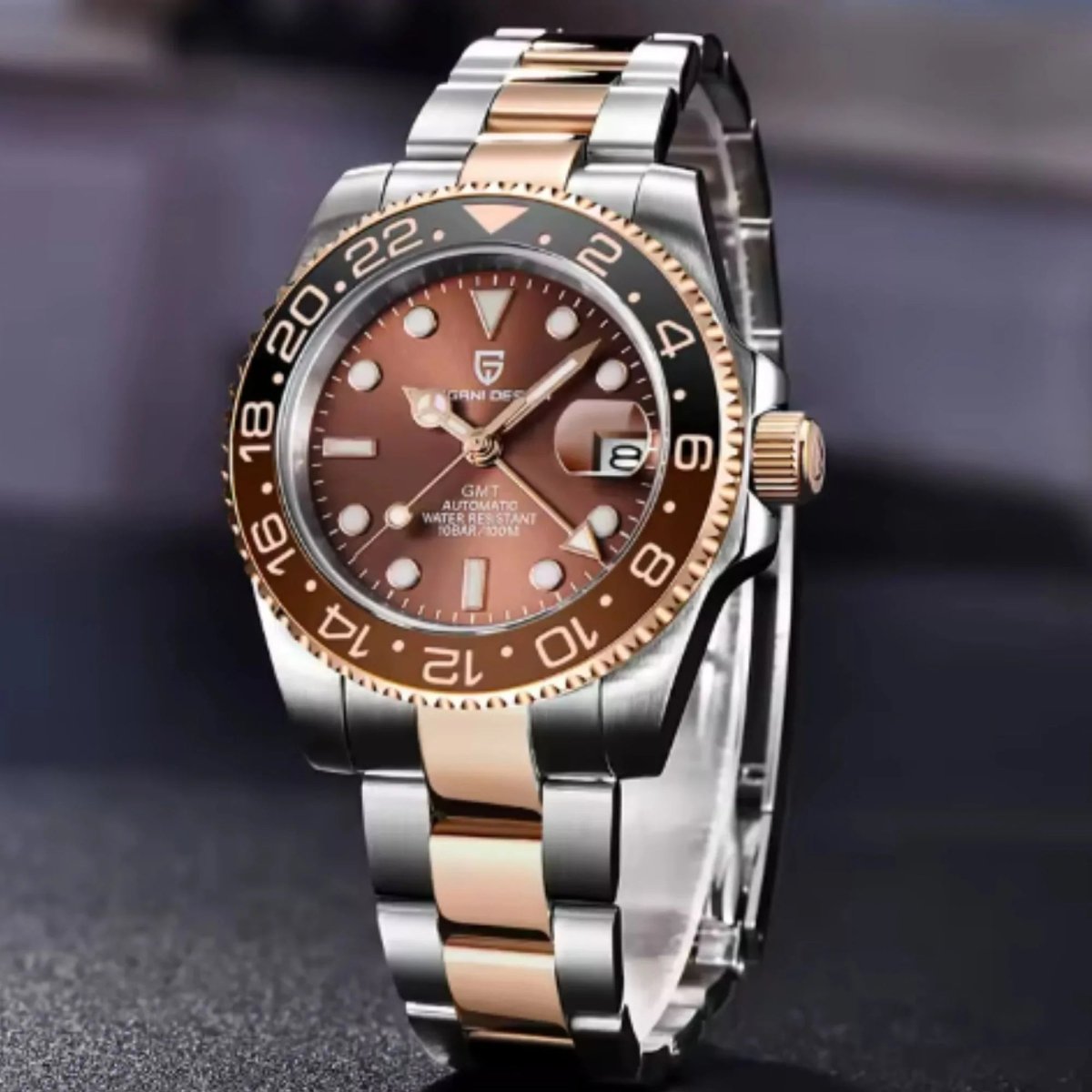 Pagani Design PD-1662 brown dial with rose-gold-tone Oyster-style bracelet — image 5