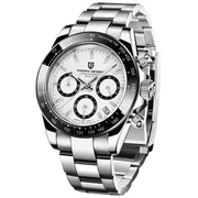Pagani Design-Pagani Design PD-1644 Chronograph "Panda" Quartz White Dial Stainless Steel Men's Watch-Wristbear-1