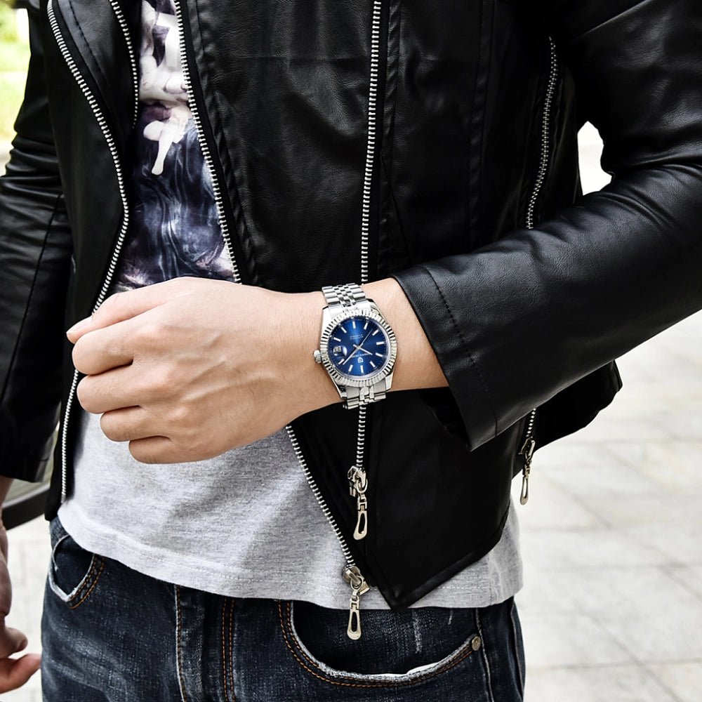 Pagani Design-Pagani Design PD-1645 Automatic Blue Dial Stainless Steel Jubilee Bracelet Men's Watch-Wristbear-3