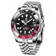 Pagani Design-Pagani Design PD-1662 Coke GMT Automatic Black & Red Bezel Stainless Steel Men's Watch-Wristbear-1