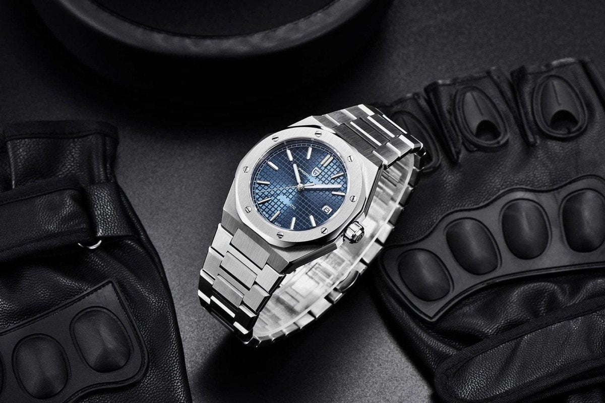 Pagani Design PD-1673 blue dial on integrated stainless-steel bracelet — image 4