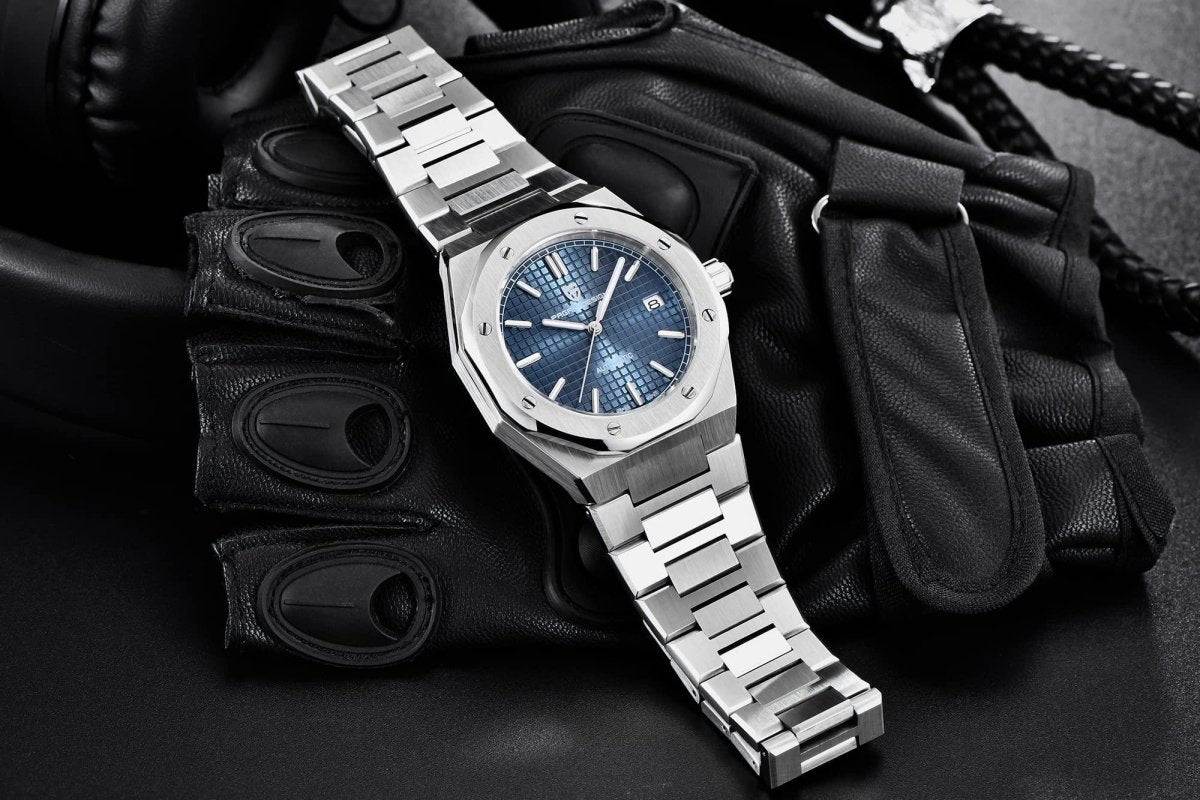 Pagani Design PD-1673 blue dial on integrated stainless-steel bracelet — image 5