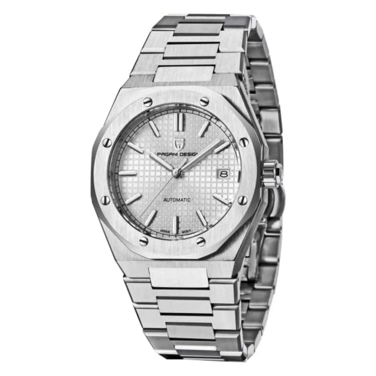 Pagani Design PD-1673 white dial on integrated stainless-steel bracelet — image 1