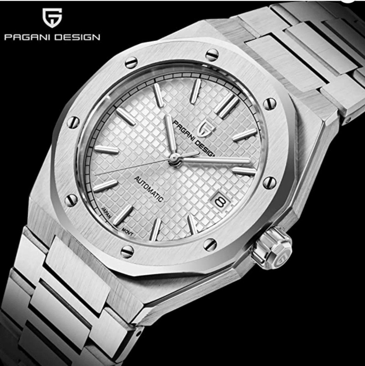 Pagani Design PD-1673 white dial on integrated stainless-steel bracelet — image 3