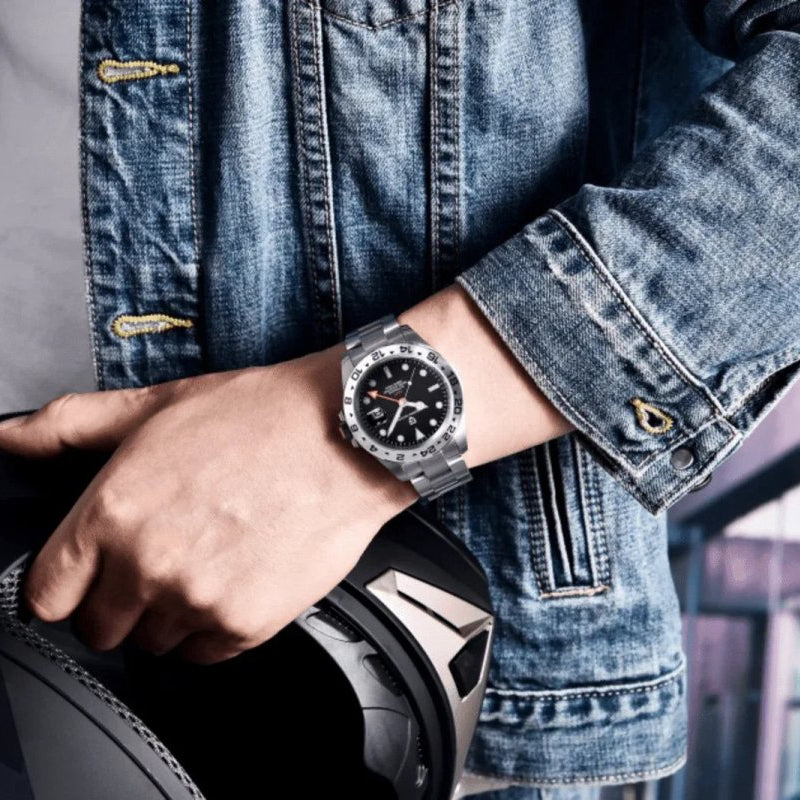 Pagani Design PD-1682 black GMT dial on Oyster-style stainless-steel bracelet — image 4