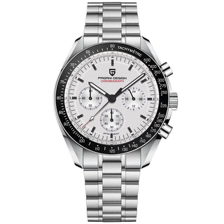 Pagani Design PD-1701 Chronograph Quartz White Dial Stainless Steel Men's Watch