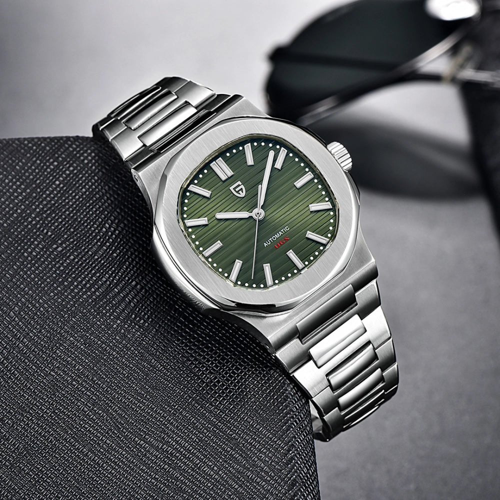 Pagani Design-Pagani Design PD-1728 Nautilus Automatic Green Dial Stainless Steel Bracelet Men's Watch-Wristbear-4