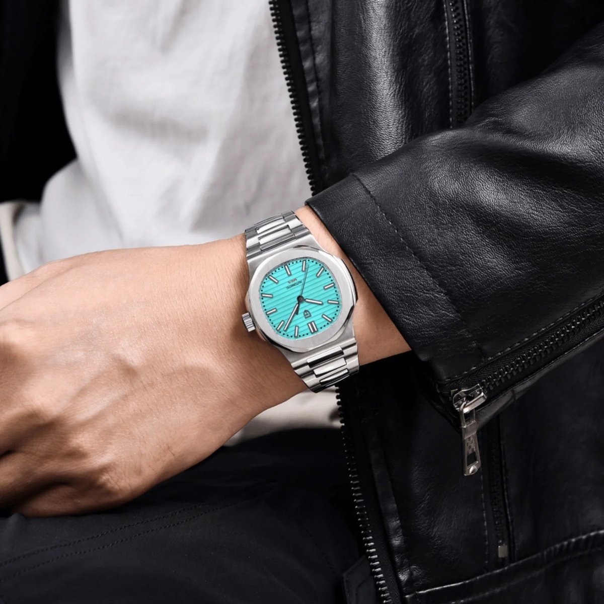 Pagani Design PD-1728 Tiffany blue dial on stainless-steel bracelet — image 4
