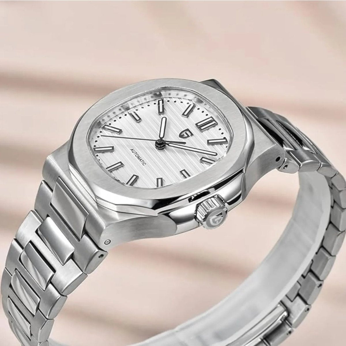 Pagani Design PD-1728 white dial on stainless-steel bracelet — image 4