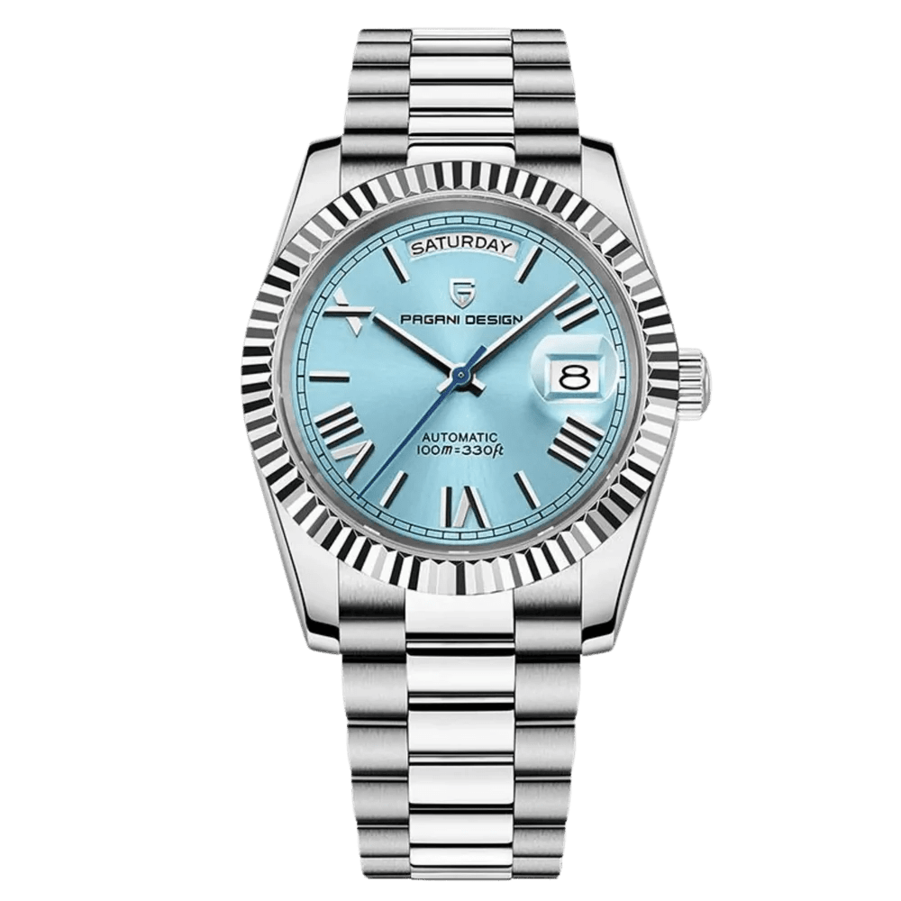 Pagani Design-Pagani Design PD-1783 Day-Date Sky Blue Dial Jubilee Bracelet Men's Watch-Wristbear-1