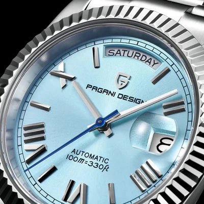 Pagani Design-Pagani Design PD-1783 Day-Date Sky Blue Dial Jubilee Bracelet Men's Watch-Wristbear-2