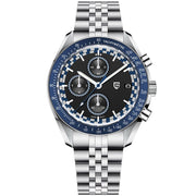 Pagani Design-Pagani Design PD-1816 Chronograph Quartz Blue Dial Stainless Steel Jubilee Bracelet Men's Watch-Wristbear-1