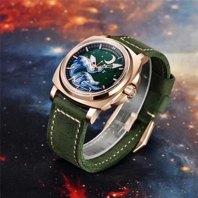 Pagani Design-Pagani Design PD-YS014 Automatic Green Dial Leather Strap Men's Watch-Wristbear-3