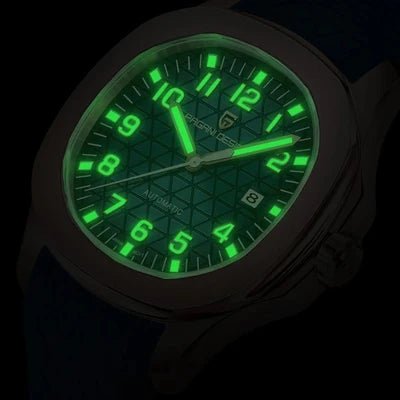 Pagani Design-Pagani Design PD-YS031 41mm Automatic Green Dial Rubber Strap Men's Watch-Wristbear-3