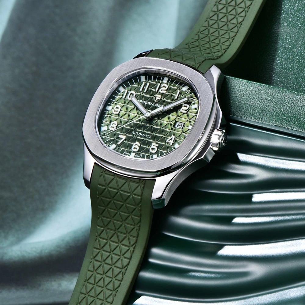 Pagani Design-Pagani Design PD-YS031 Automatic Green Dial Rubber Strap Men's Watch-Wristbear-3