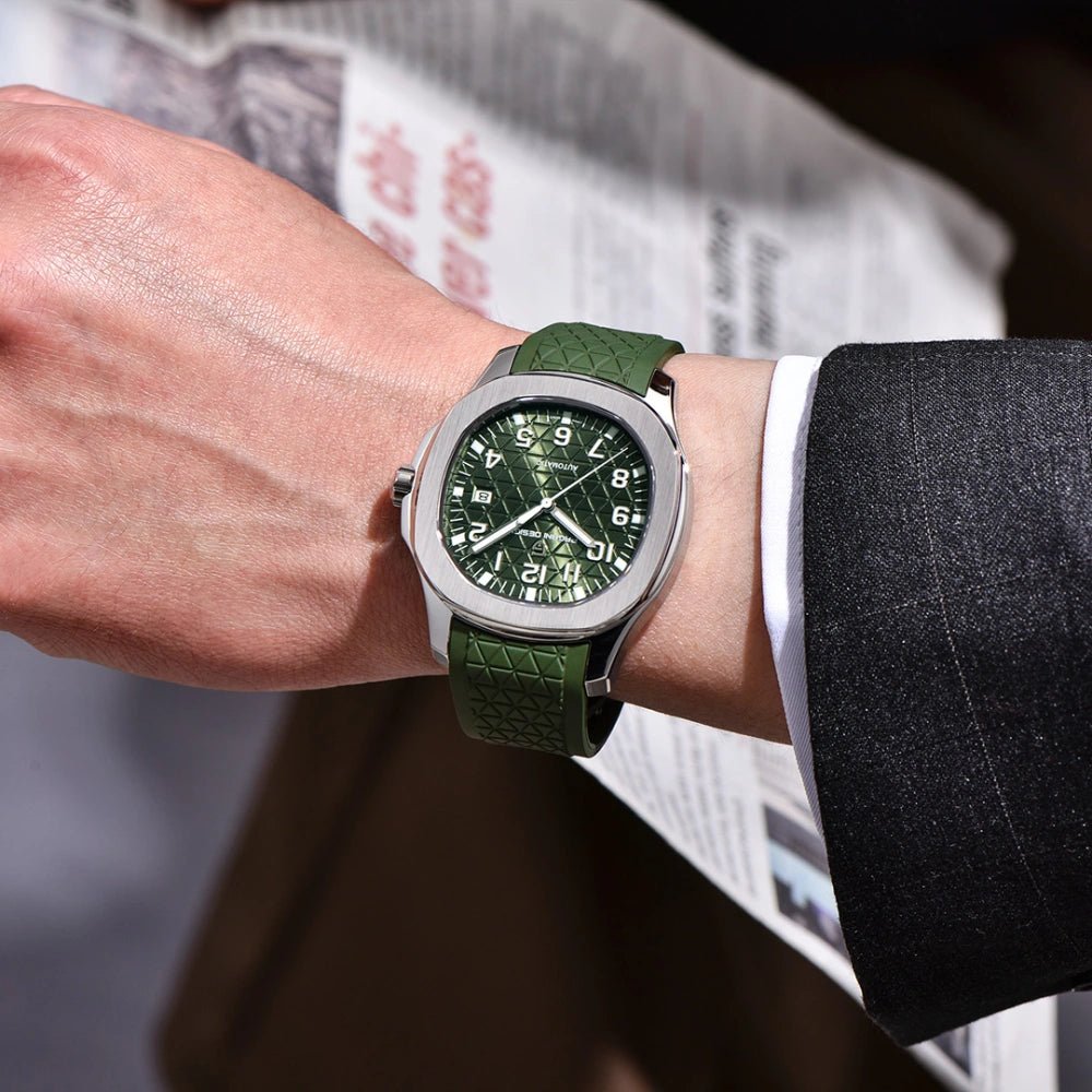 Pagani Design-Pagani Design PD-YS031 Automatic Green Dial Rubber Strap Men's Watch-Wristbear-2