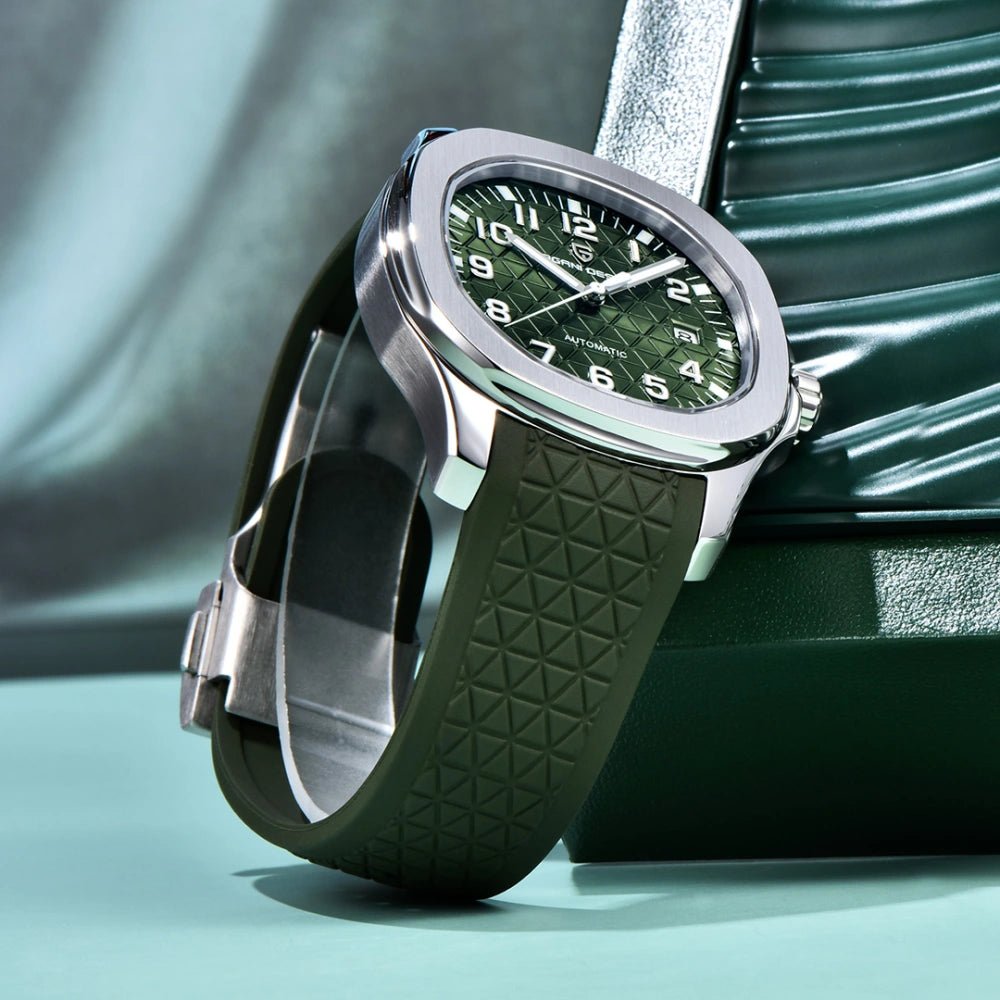 Pagani Design-Pagani Design PD-YS031 Automatic Green Dial Rubber Strap Men's Watch-Wristbear-4