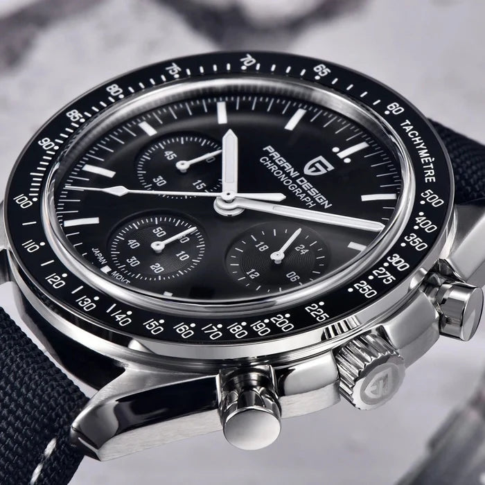 Pagani Design PD-1701 Quartz Black Dial Nylon Strap Men's Watch