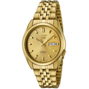 Seiko-Seiko 5 SNK366K1 Automatic Gold Dial Gold Tone Stainless Steel Men's Watch-Wristbear-1