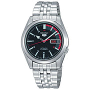 Seiko-Seiko 5 SNK375K1 Automatic Black Racing Dial Stainless Steel Men's Watch-Wristbear-1
