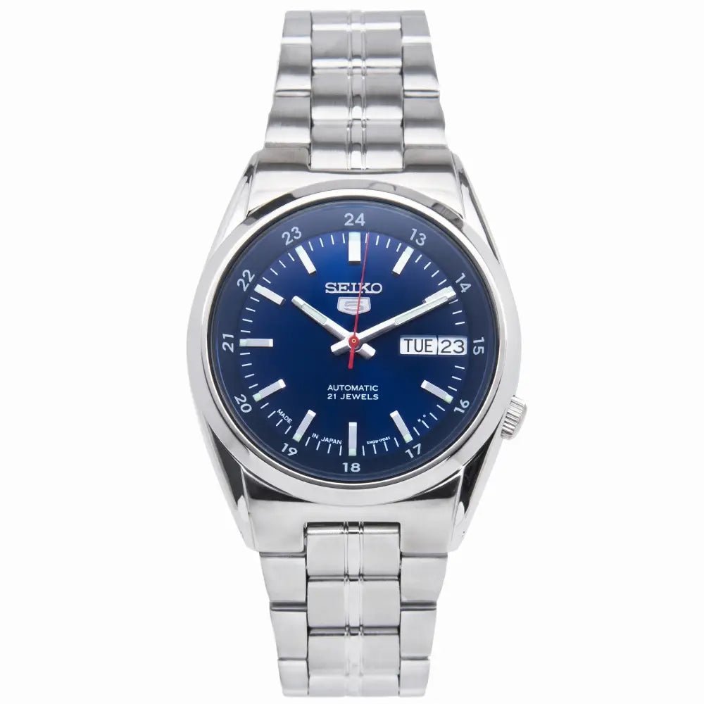 Seiko-Seiko 5 SNK563J1 Automatic Blue Dial Stainless Steel Men's Watch-Wristbear-1