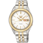 Seiko-Seiko 5 SNKL24K1 Automatic White Dial Two-Tone Stainless Steel Men's Watch-Wristbear-1