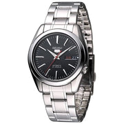Seiko-Seiko 5 SNKL45J1 Automatic Black Sunray Dial Stainless Steel Men's Watch-Wristbear-1