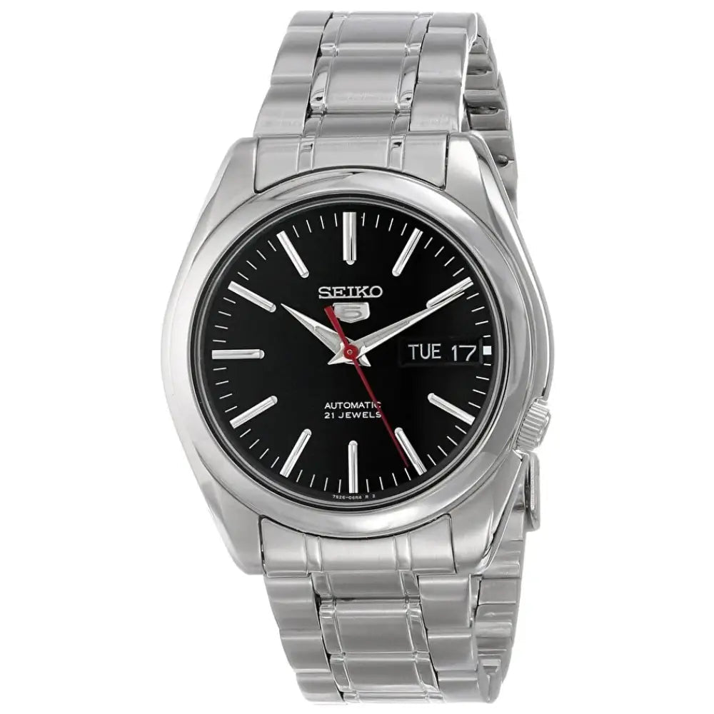 Seiko-Seiko 5 SNKL45K1 Automatic Black Dial Stainless Steel Men's Watch-Wristbear-1
