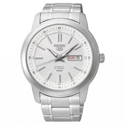 Seiko-Seiko 5 SNKM83K1 Automatic White Dial Stainless Steel Men's Watch-Wristbear-1