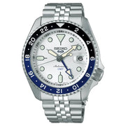 Seiko-Seiko 5 Sports SKX GMT SSK033K1 Automatic GMT White Dial Stainless Steel Men's Watch-Wristbear-1