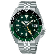 Seiko-Seiko 5 Sports SKX GMT SSK035K1 Automatic Green Dial Stainless Steel Men's Watch-Wristbear-1
