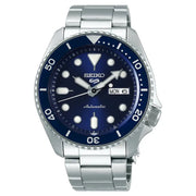 Seiko-Seiko 5 Sports SKX Series SRPD51K1 Automatic Blue Sunray Dial Stainless Steel Men's Watch-Wristbear-1