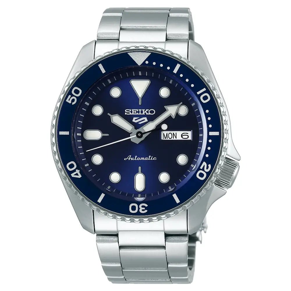 Seiko-Seiko 5 Sports SKX Series SRPD51K1 Automatic Blue Sunray Dial Stainless Steel Men's Watch-Wristbear-1