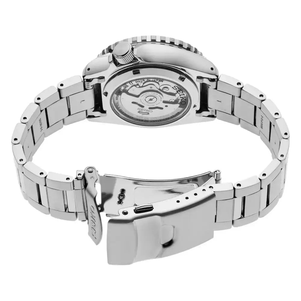 Seiko-Seiko 5 Sports SKX Series SRPD61K1 Automatic Green Sunray Dial Stainless Steel Men's Watch-Wristbear-4