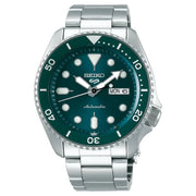 Seiko-Seiko 5 Sports SKX Series SRPD61K1 Automatic Green Sunray Dial Stainless Steel Men's Watch-Wristbear-1