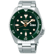 Seiko-Seiko 5 Sports SKX Series SRPD63K1 Automatic Green Dial Stainless Steel Men's Watch-Wristbear-1