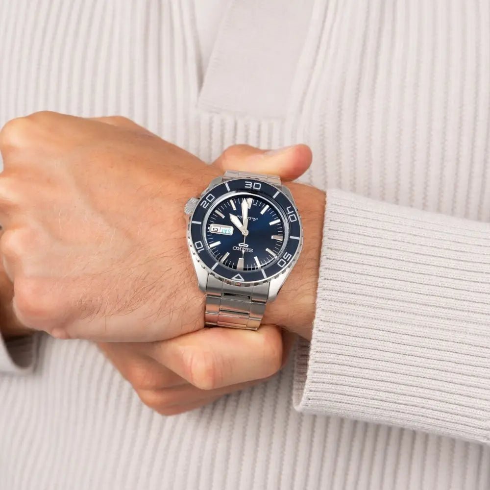 Seiko-Seiko 5 Sports SKX Series SRPK97K1 Automatic Blue Dial Stainless Steel Men's Watch-Wristbear-2