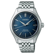 Seiko-Seiko Presage Classic Series SPB525 Automatic Ai-Iro Blue Textured Dial Stainless Steel Men's Watch-Wristbear-1