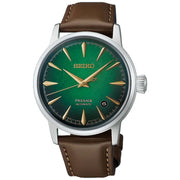 Seiko-Seiko Presage Cocktail Time HCB002J Automatic Green Dial Brown Leather Men's Watch-Wristbear-1