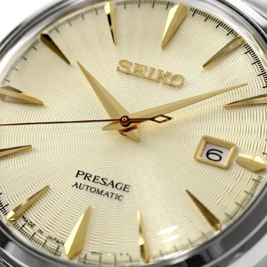 Seiko-Seiko Presage "Cocktail Time" SARY273 Automatic Gold Dial Men's Watch-Wristbear-2