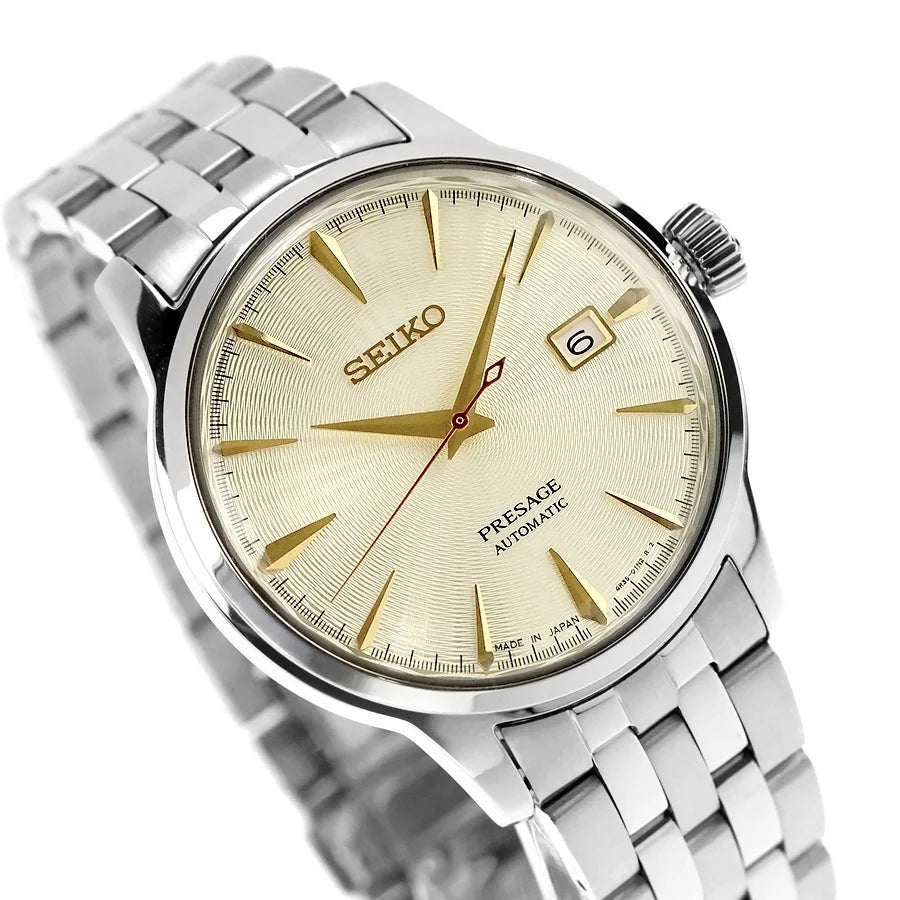 Seiko-Seiko Presage "Cocktail Time" SARY273 Automatic Gold Dial Men's Watch-Wristbear-4
