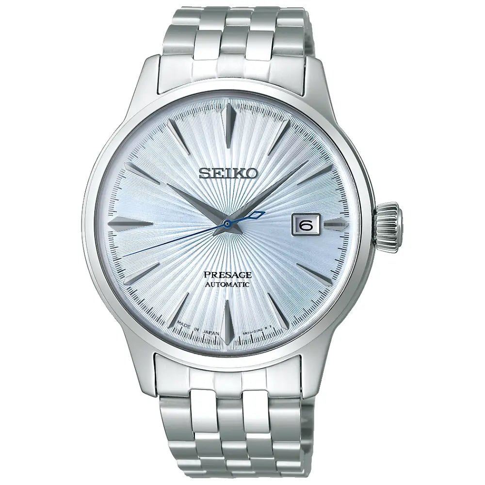 Seiko-Seiko Presage SARY161 SRPE19J1 Automatic Ice Blue Dial Stainless Steel Men's Watch-Wristbear-1