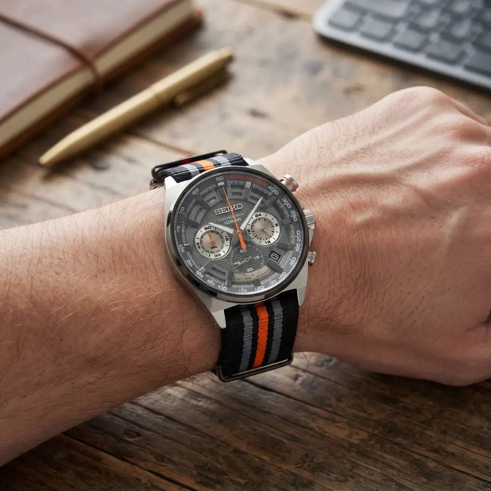Seiko SSB403P1 Chronograph Quartz Grey Dial Nylon Strap Men’s Watch – view 2