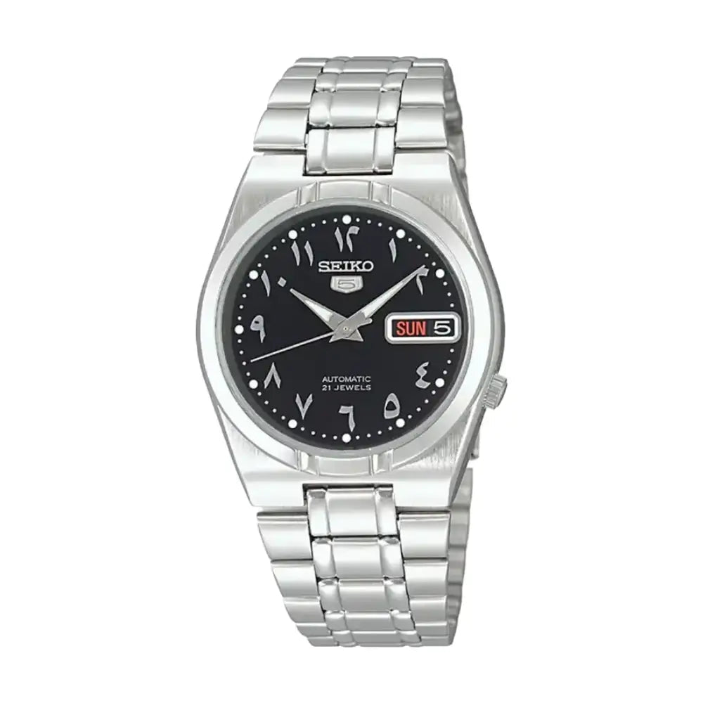Seiko 5 SNK063J5 Automatic Black Arabic Dial Stainless Steel Watch - shop_name Seiko