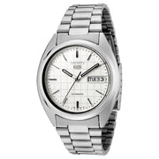 Seiko 5 SNXF05K1 Automatic White Grid Dial Stainless Steel Men’s Watch - shop_name SeikoSNXF05K1