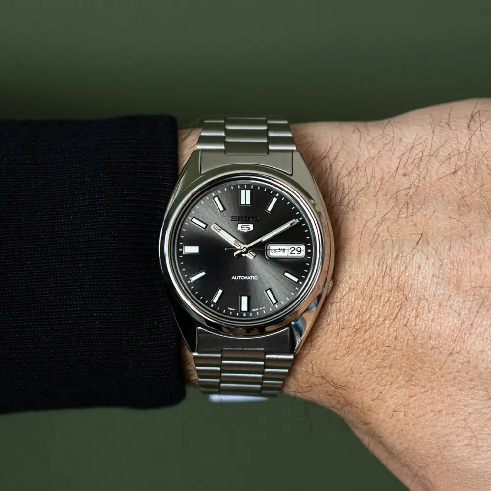 Seiko 5 SNXS79K1 Automatic Black Sunburst Dial Stainless Steel Men’s Watch - shop_name SeikoSNXS79K1