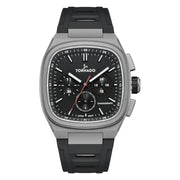 Tornado-TORNADO Aristocrate T26102-XRBB Chronograph Quartz Black Dial Black Rubber Strap Men's Watch-Wristbear-1