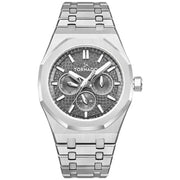 Tornado-TORNADO Aurora Nova T23104-SBSX Multi-Function Quartz Grey Dial Stainless Steel Bracelet Men's Watch-Wristbear-1